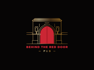 Behind The Red Door branding design logo logo design logodesign pub