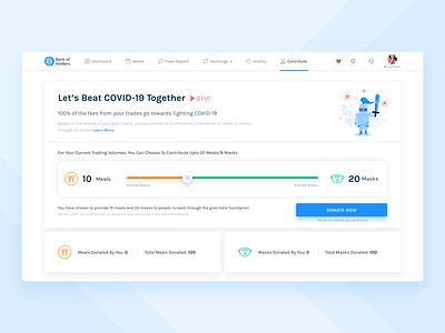 Let's Beat COVID-19 clean ui contribution covid 19 dashboard dashboard ui donation giveindia giveindia minimal