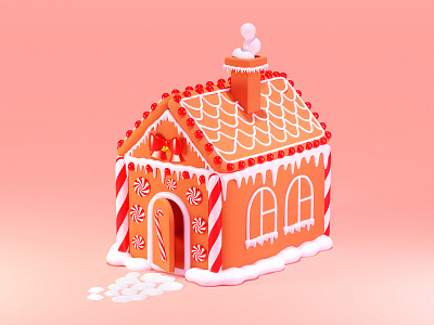 Gingerbread House 3d blender christmas design gingerbread house illustration graphic design icon illustration render