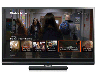 Mini-Guide (Sony Crackle) 10ft animated app gif interface menu player scroll tv ui ux video