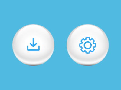Spinning Buttons animated app button download gif icons interface mobile settings tablet ui ux