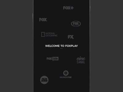 Splash / Intro (Fox International) after effects animated app get started gif handset interface mobile motion ui ux welcome
