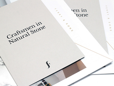 Giving rough stone a luxury finish brand branding brochure design emboss illustration logomark newspaper paper print typography