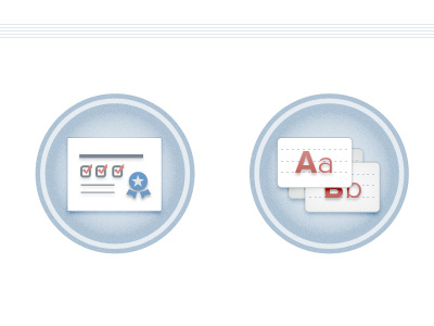 Assesment & Alphabet Icons icons illustration website