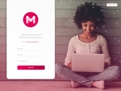 Mercarto Login & Dashboard Concept branding customer experience design ecommerce flat interface minimal ui ux web