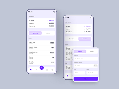 Personal Finance App UI Design animation app design cleanui design finance interaction design money personal finance ui ui design