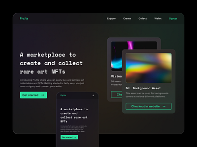 NFT  Website Landing Page Design