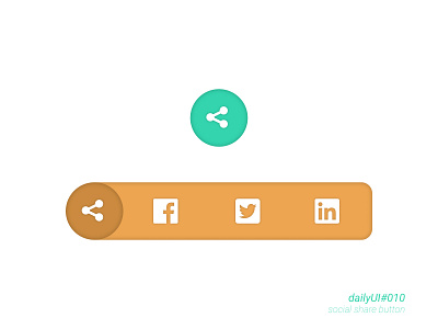 Social Share button - dailyUI 010 dailyui design share share button sharebutton sharebuttons social social buttons social share social share buttons