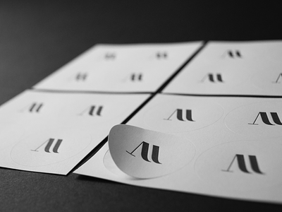 Branding - Natalie White Stickers black and white branding design letterpress logo print printing stickers