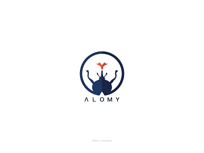 Branding Alomy alomy beetle brand brand identity branding camping design flat insect logo logo design logotype love natrual stagbeetle two color type