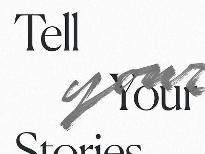 Stories brush serif
