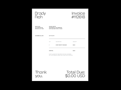 Moneys beatrice big type invoice invoice design invoice template layout sharp type type typography