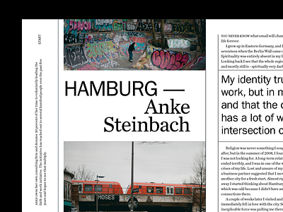 Hamburg franklin gothic layout layout design typography