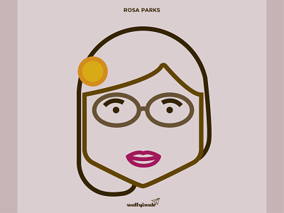 Rosa Parks blacklivesmatter character design creativedesigner digital illustration illustration inspiringwomen rosaparks vector