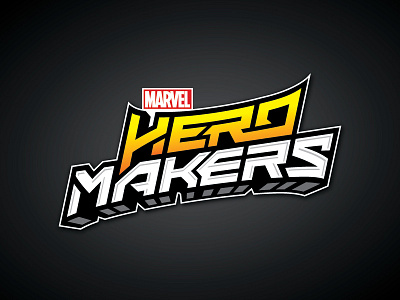 Hero Makers 3d action figure aggressive design hero logo marvel superhero toy typography