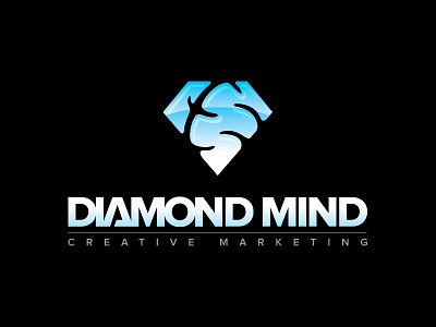 Diamond Mind art brain corporate design diamond graphic icon logo marketing mind