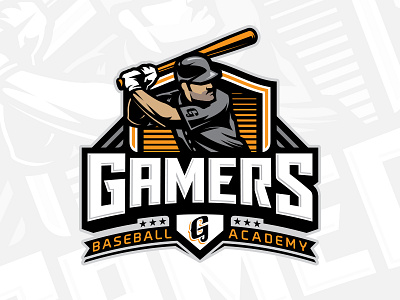 Gamers Baseball Academy academy badge baseball gamers graphic design illustration logo mascot sports logo vector