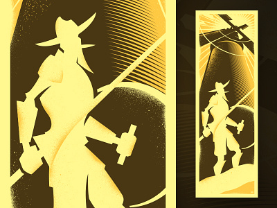 Don Quixote Poster don quixote folklore graphic hero illustration poster story windmill