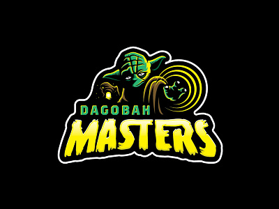 Dagobah Masters badge dagobah jedi mascot sports star wars the force vector yoda