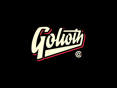 Golioth Co. branding collectors golioth goods logo script space type