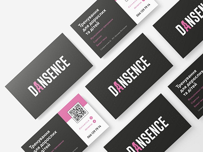 Business card for DANSENCE branding business card