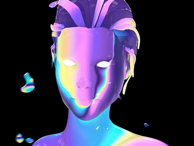 Meet Mia 3d 3d animation acid animation c4d character animation character design cinema4d face mavfarm motion graphics post processing psychedelic render trippy women empowerment
