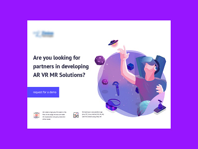 AR - VR -MR ar art galaxy graphics illustraion landing page mr splashpage ux ux ui vector vr web