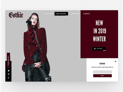 Gothic design ui ux web website