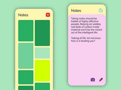 Notes App app design figma figmadesign minimal minimalism minimalist mobile note notes ui