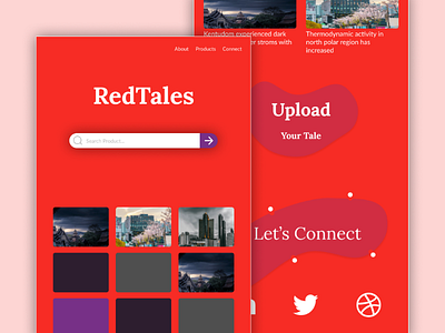 Red Tales Website clips figma figmadesign red ui upload web