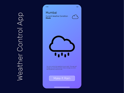 Control Weather app design figma figmadesign iphone x minimal minimalism mobile ui weather