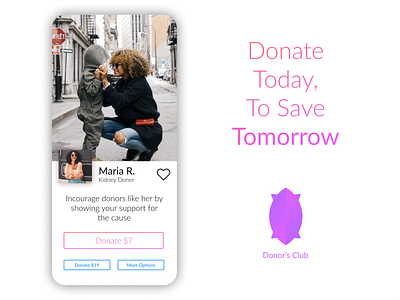 Donor's Club App brand cause design figma figmadesign mobile ngo organ donor social ui uiux