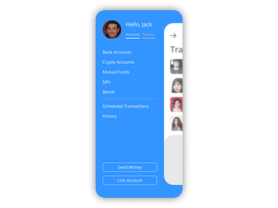 Sidebar app design figma figmadesign fintech minimal minimalism mobile payment ui