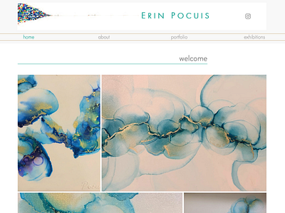 Website for artist Erin Pocuis webdesign website