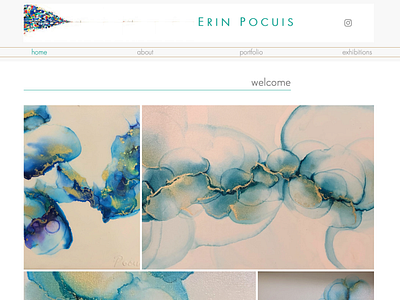 Website for artist Erin Pocuis