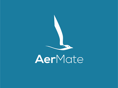 AerMate (Air Mate) logo air air freight airline airlines best logo bird bird logo birds creative logo fine logo flat logo freight friends illustration inspiration logo logo inspiration negative space nice logo