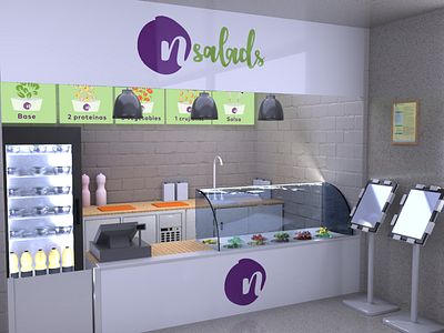 Salad bar concept render