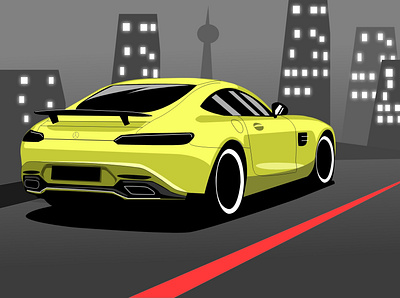 Mercedes AMG GT amg cars carvector design fast fastcars graphic design gt gt63 illustration mercedes sports sportscar vector wallpaper