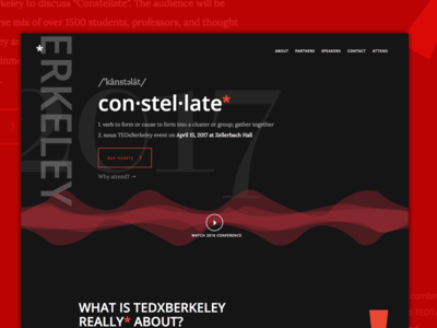 TEDxBerkeley Website Landing