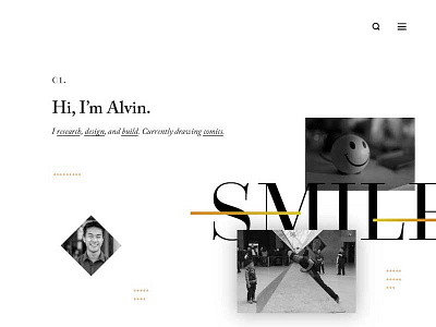 Less is More? gradient landing me portfolio whitespace