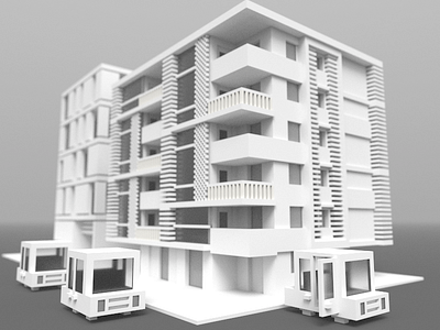 Voxelized Modern Apartment