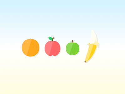 Summer is Coming flat fruit icons light summer