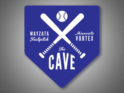 The Cave logo softball sports