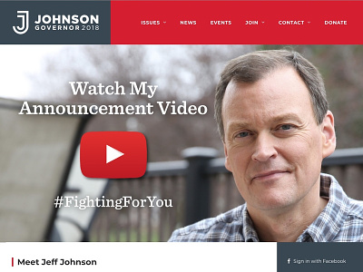 Johnson Website branding design nationbuilder web