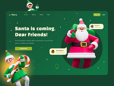 Merry Christmas is coming! 3d 3d art app branding ui ux webdesign website