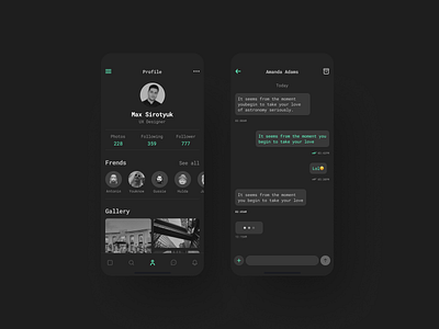 Uncompromising - App Concept 3d 3d art app app design dark dark mode dark theme design ui ux