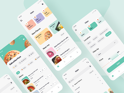 Yamys - Food delivery app 🍔 - UI Kit android app app design b2b b2c delivery food food app food delivery ios light minimal ui ux