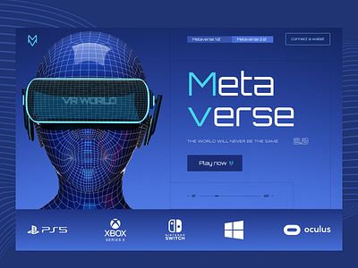 METAVERSE 2.0 crypto cryptocurrency cryptodesign defi dribbble invite logo meta metaverse nft