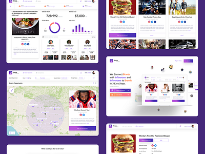 Influencer Marketing Platform app branding dashboard design ui ux ux design visual design web