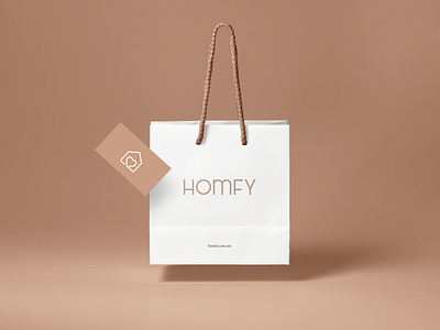 Homfy Packaging bag design branding branding and identity branding design ecommerce icon logo logo design onlineshopping shopping bag